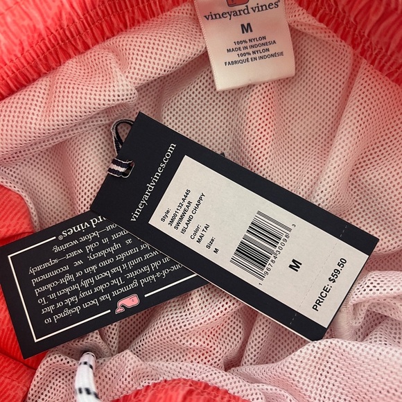 Vineyard Vines - preppy Swim Trunks - Pink- M (12-14) NWT - Picture 6 of 7